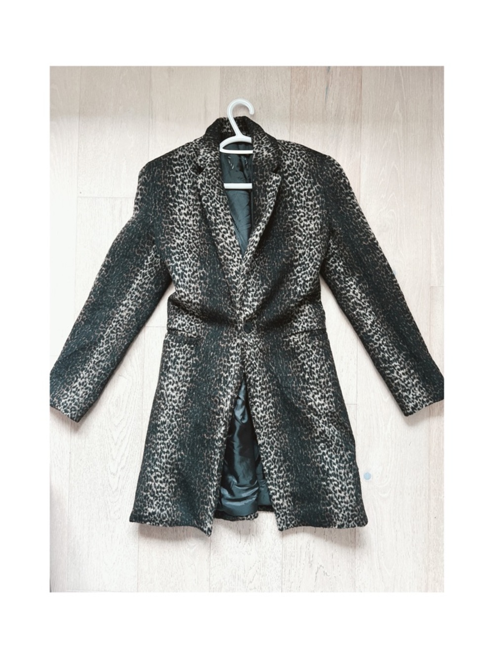 Vintage | Black Leopard Print Jacket | Y2K Chic Blazer Jacket - Picture 7 of 10